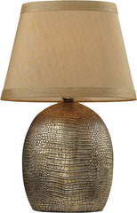 Gilead Table Lamp With Alligator Texture Base In Meknes Bronze