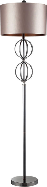 Danforth Floor Lamp In Coffee Plating With Champagne Shade