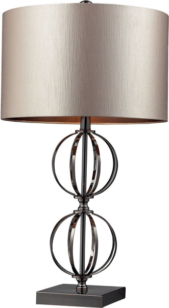 Danforth Table Lamp In Coffee Plating With Champagne Shade