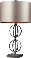 Danforth Table Lamp In Coffee Plating With Champagne Shade