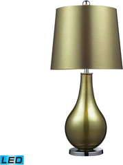 Dayton Led Table Lamp In Sigma Green and Polished Nickel
