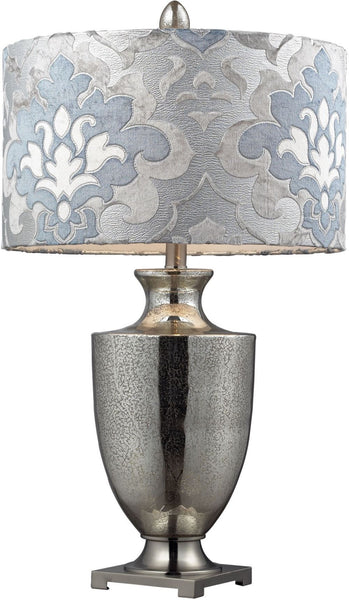 Langham Table Lamp In Antique Mercury Glass and Polished Chrome