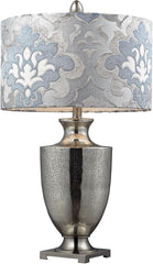 Langham Table Lamp In Antique Mercury Glass and Polished Chrome
