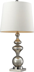 Angelica Table Lamp In Antique Mercury Glass and Polished Nickel