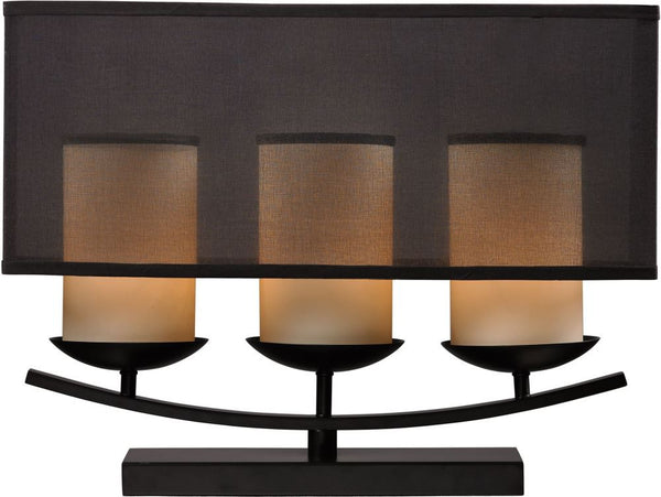 Bakersfield 3 Light Candle Lamp In Bronze Paint Finish