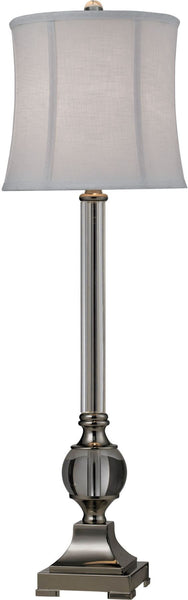 Corvallis Buffet Lamp In Polished Nickel and Clear Finish