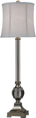 Corvallis Buffet Lamp In Polished Nickel and Clear Finish