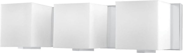 Borg 3 Light Vanity In Chrome and White Opal Glass