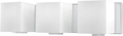 Borg 3 Light Vanity In Chrome and White Opal Glass