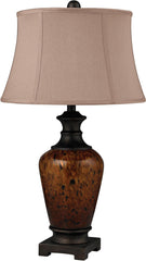 Redding Tortoise Glass Table Lamp In Dark Bronze
