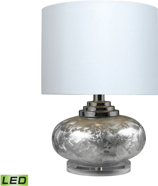 Frosted Finish Ceramic Led Table Lamp With White Shade