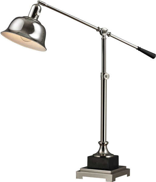 Freemanburg Adjustable Table Lamp In Polished Nickel and Black