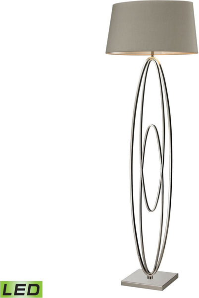 Hanoverville Led Floor Lamp In Polished Nickel