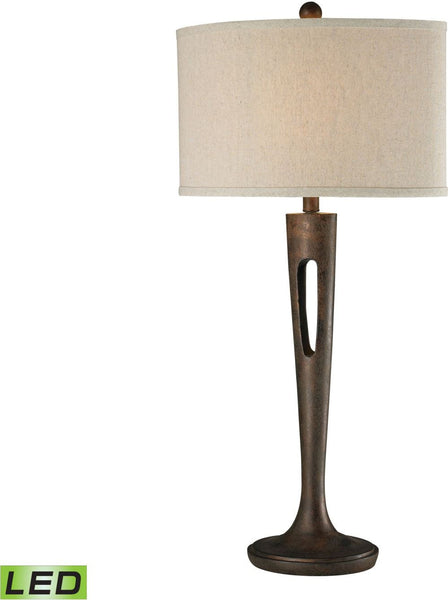Martcliff Led Table Lamp In Burnished Bronze