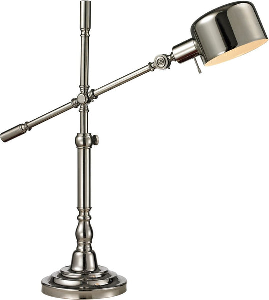 Stratsburg Chrome Adjustable Table Lamp In Polished Nickel