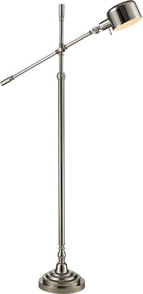 Stratsburg Chrome Adjustable Floor Lamp In Polished Nickel