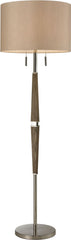 Jorgensen Wood Floor Lamp In Polished Nickel