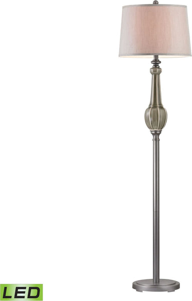 Sailsbury Led Floor Lamp In Georgia Grey Glaze