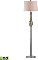 Sailsbury Led Floor Lamp In Georgia Grey Glaze