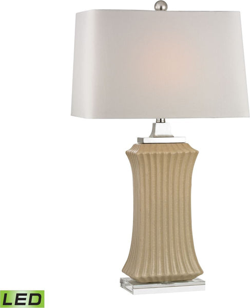 Wiltshire Ceramic Led Table Lamp In Cream Crackle