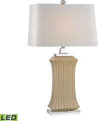 Wiltshire Ceramic Led Table Lamp In Cream Crackle