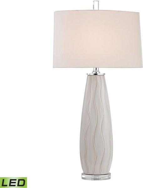 Andover Ceramic Led Table Lamp In Washington White
