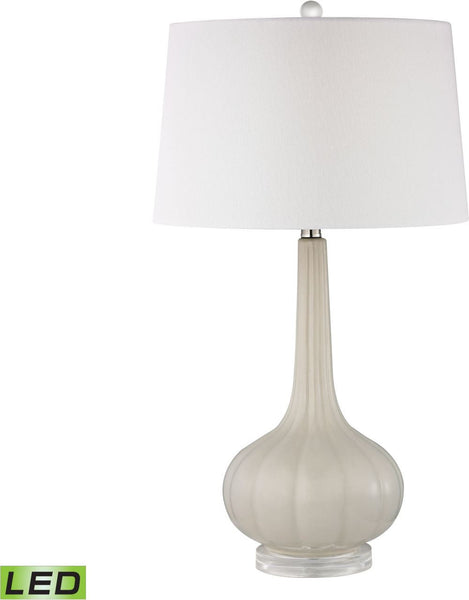Abbey Lane Ceramic Led Table Lamp In Off White