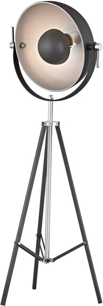 Backstage Adjustable Floor Lamp In Matte Black and Polished Nickel