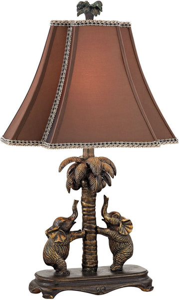 Adamslane Elephant Table Lamp In Bronze