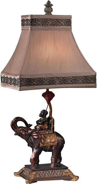 Alanbrook Elephant & Monkey Table Lamp In Bronze