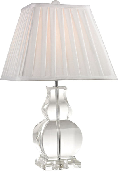 Downtown Solid Clear Crystal Table Lamp
