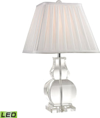 Downtown Solid Clear Crystal Led Table Lamp