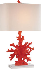 Red Coral Table Lamp In Red