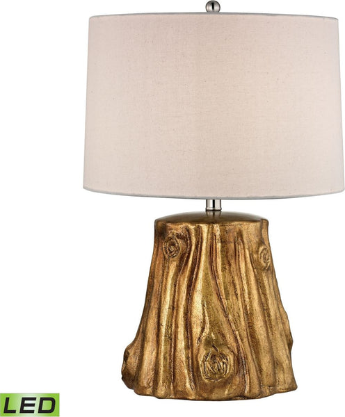 Solihul Tree Trunk Led Table Lamp In Antique Gold