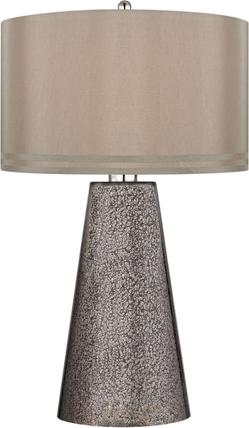 Stafford Table Lamp In Heavy Metal Mercury Mosaic Finish
