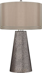 Stafford Table Lamp In Heavy Metal Mercury Mosaic Finish