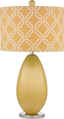Sevenoakes Table Lamp In Sunshine Yellow and Polished Nickel