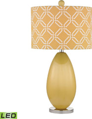 Sevenoakes Led Table Lamp In Sunshine Yellow and Polished Nickel