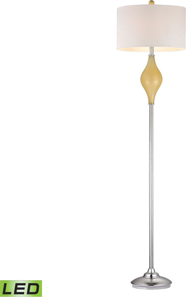 Chester Glass Led Floor Lamp In Sunshine Yellow