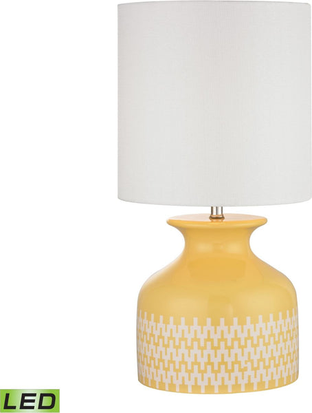 Carnforth Ceramic Led Table Lamp In Sunshine Yellow