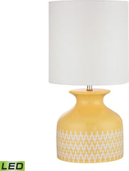 Carnforth Ceramic Led Table Lamp In Sunshine Yellow