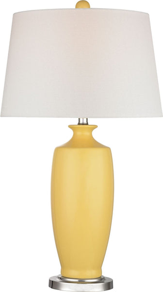 Halisham Ceramic Table Lamp In Sunshine Yellow