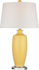 Halisham Ceramic Table Lamp In Sunshine Yellow
