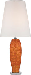 Hawick Ceramic Table Lamp In Tangerine Orange