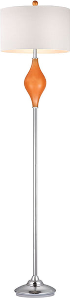 Chester Glass Floor Lamp In Tangerine Orange
