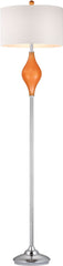 Chester Glass Floor Lamp In Tangerine Orange