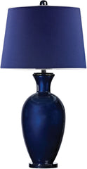 Helensburugh Glass Table Lamp In Navy Blue