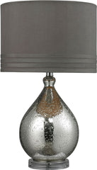 Bubble Glass Table Lamp In Mercury Plate Finish