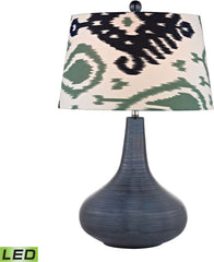 Penarth Ceramic Led Table Lamp In Navy Blue