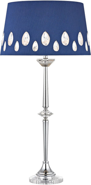 Telford Buffet Lamp In Chrome With Laser Cut Shade